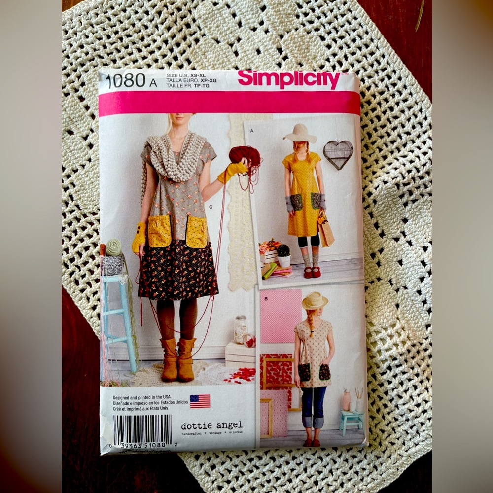 Simplicity Dottie Angel pattern size XS-XL